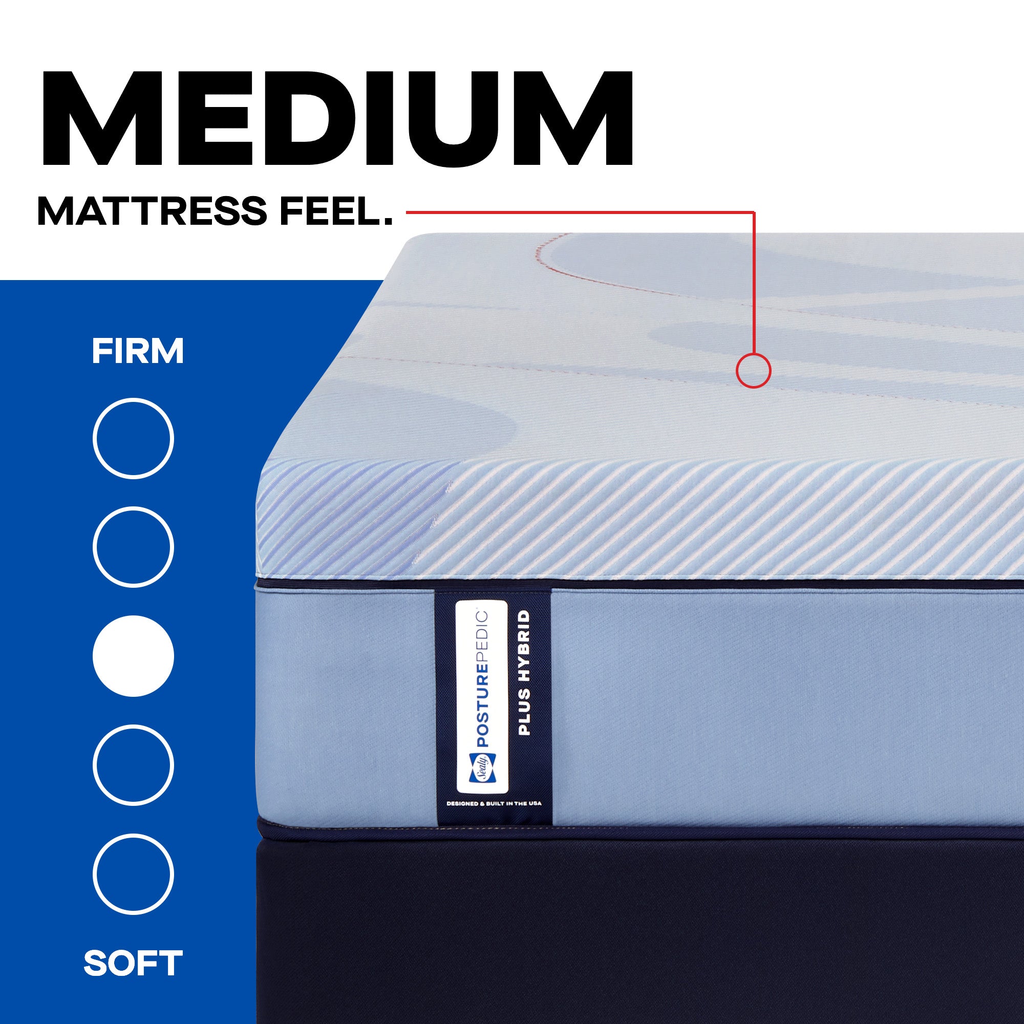 Sealy Posturepedic® Plus Hybrid Patterson Medium Mattress