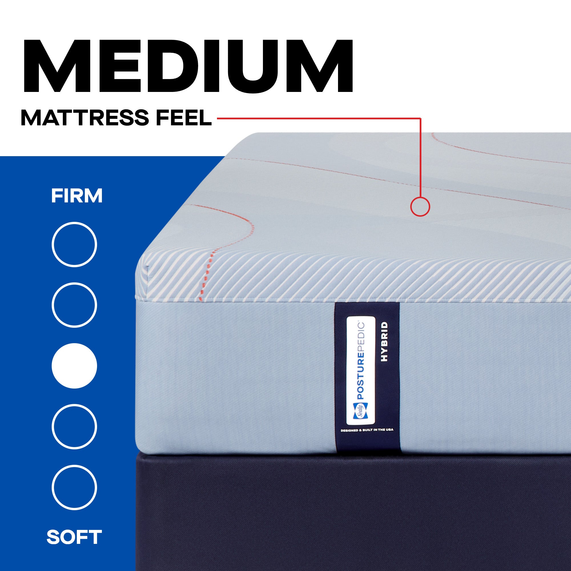 Sealy Posturepedic® Hybrid Medina Medium Mattress