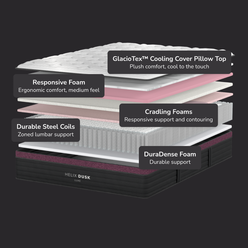 Helix Dusk Luxe Hybrid Mattress