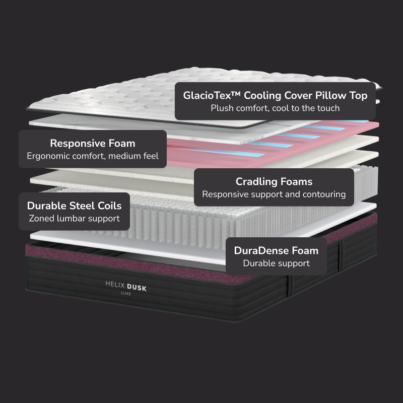 Helix Dusk Luxe Hybrid Mattress