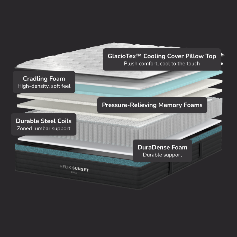 Helix Sunset Luxe Hybrid Mattress