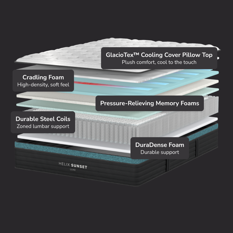Helix Sunset Luxe Hybrid Mattress