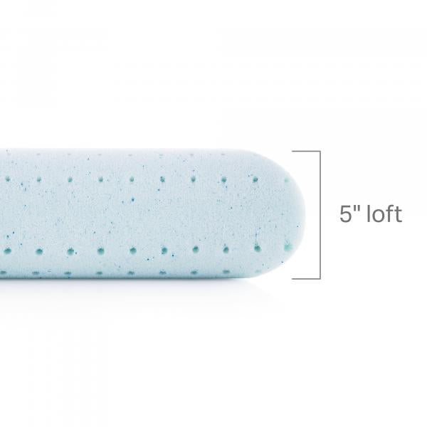 HYPERCHILL™ TECHNOLOGY GEL MEMORY FOAM PILLOW + REVERSIBLE COOLING COVER