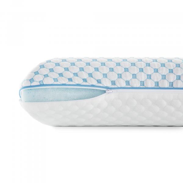 HYPERCHILL™ TECHNOLOGY GEL MEMORY FOAM PILLOW + REVERSIBLE COOLING COVER