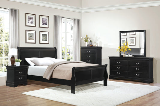 Mayville Black Sleigh Bedroom Set