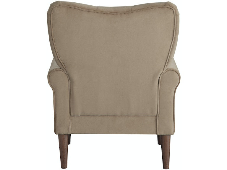 Kyrie Brown Velvet Accent Chair