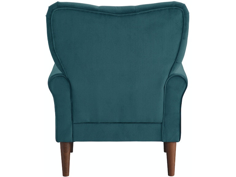 Kyrie Teal Velvet Accent Chair