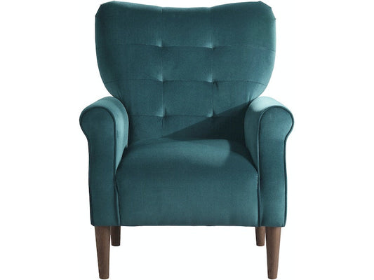 Kyrie Teal Velvet Accent Chair