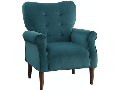 Kyrie Teal Velvet Accent Chair