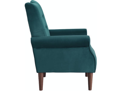 Kyrie Teal Velvet Accent Chair