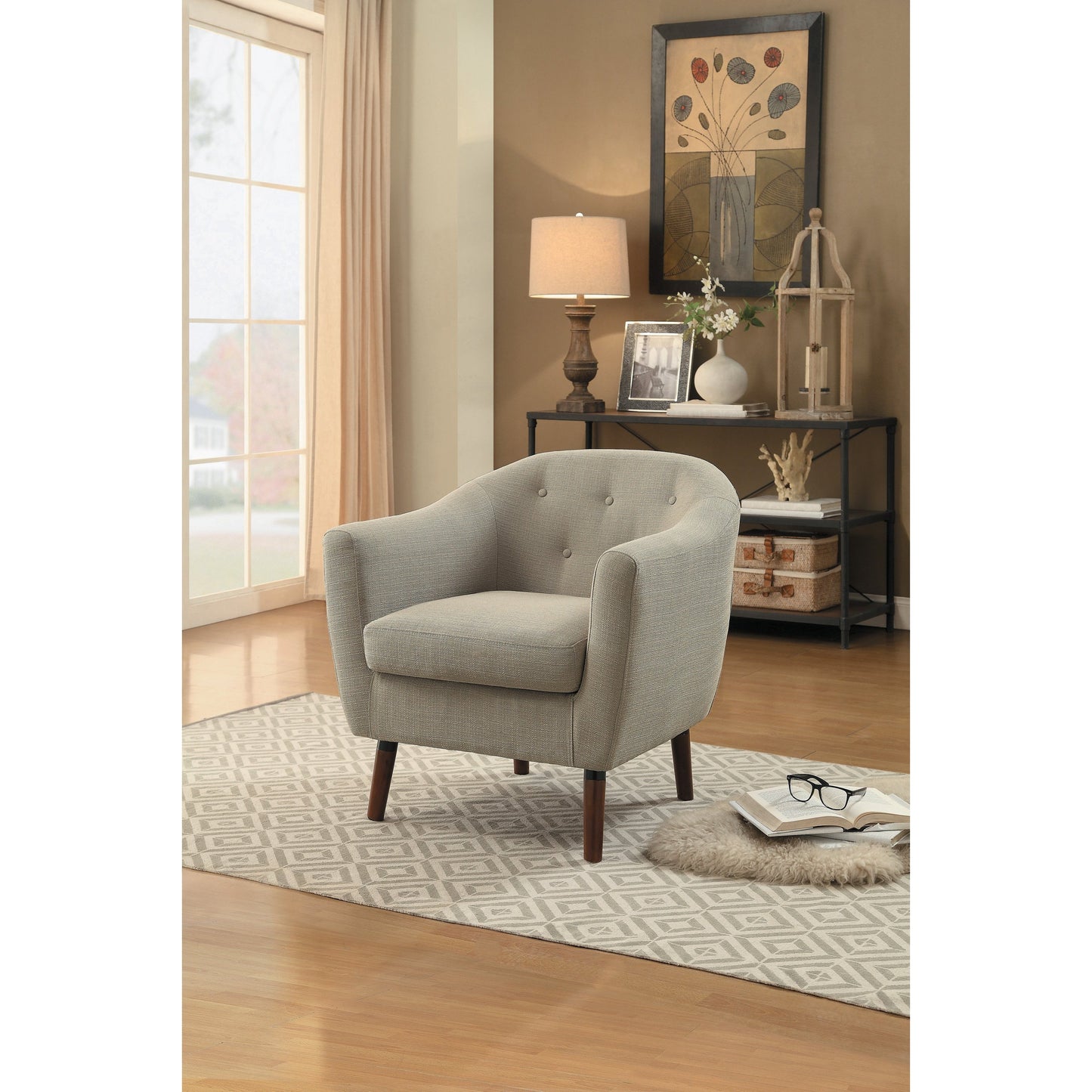 Lucille Beige Accent Chair