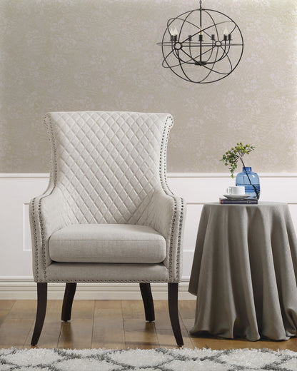 Avalon Beige Quilted Accent Chair