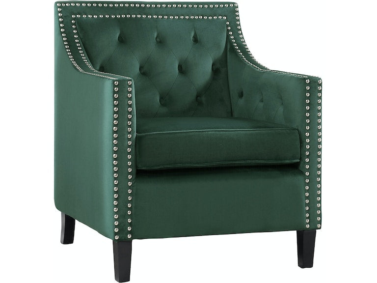 Graziso Green Velvet Accent Chair