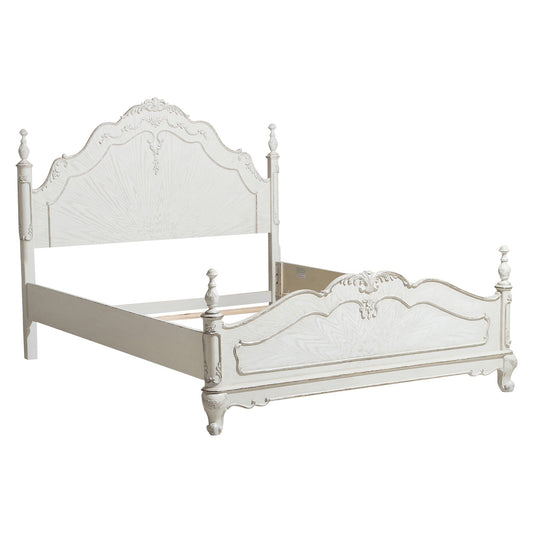 Cinderella Antique White Queen Bed