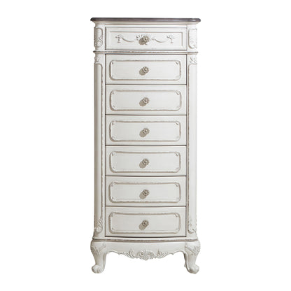 Cinderella Antique White 7-Drawer Tall Chest