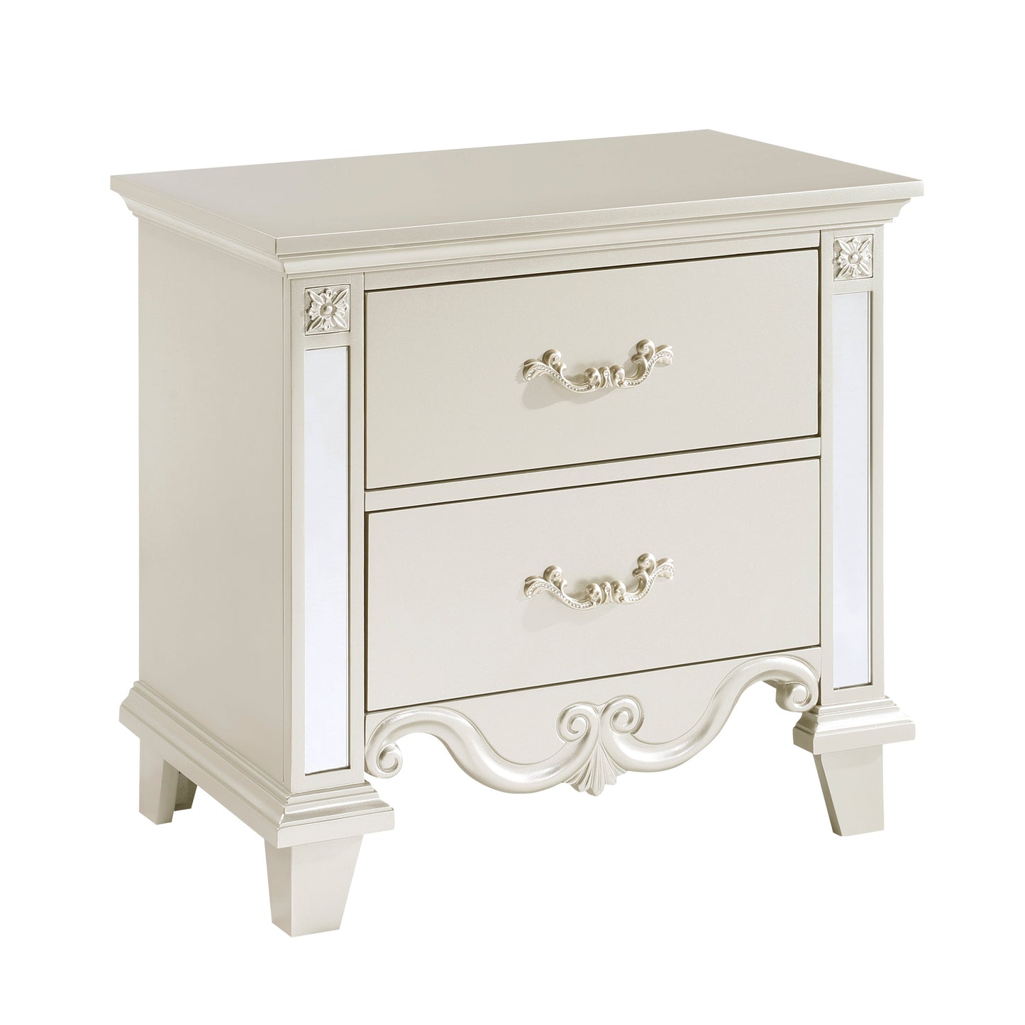 Ever Champagne Mirrored Nightstand