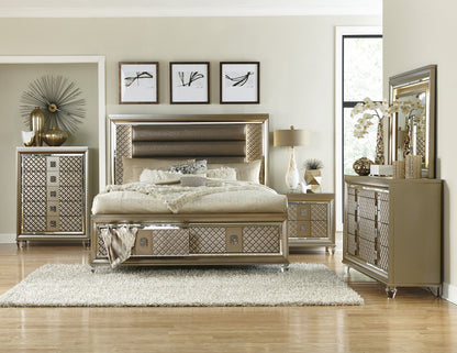 Loudon Champagne Metallic Dresser