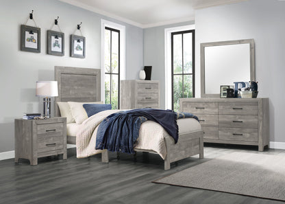 Corbin Gray Twin Panel Bed