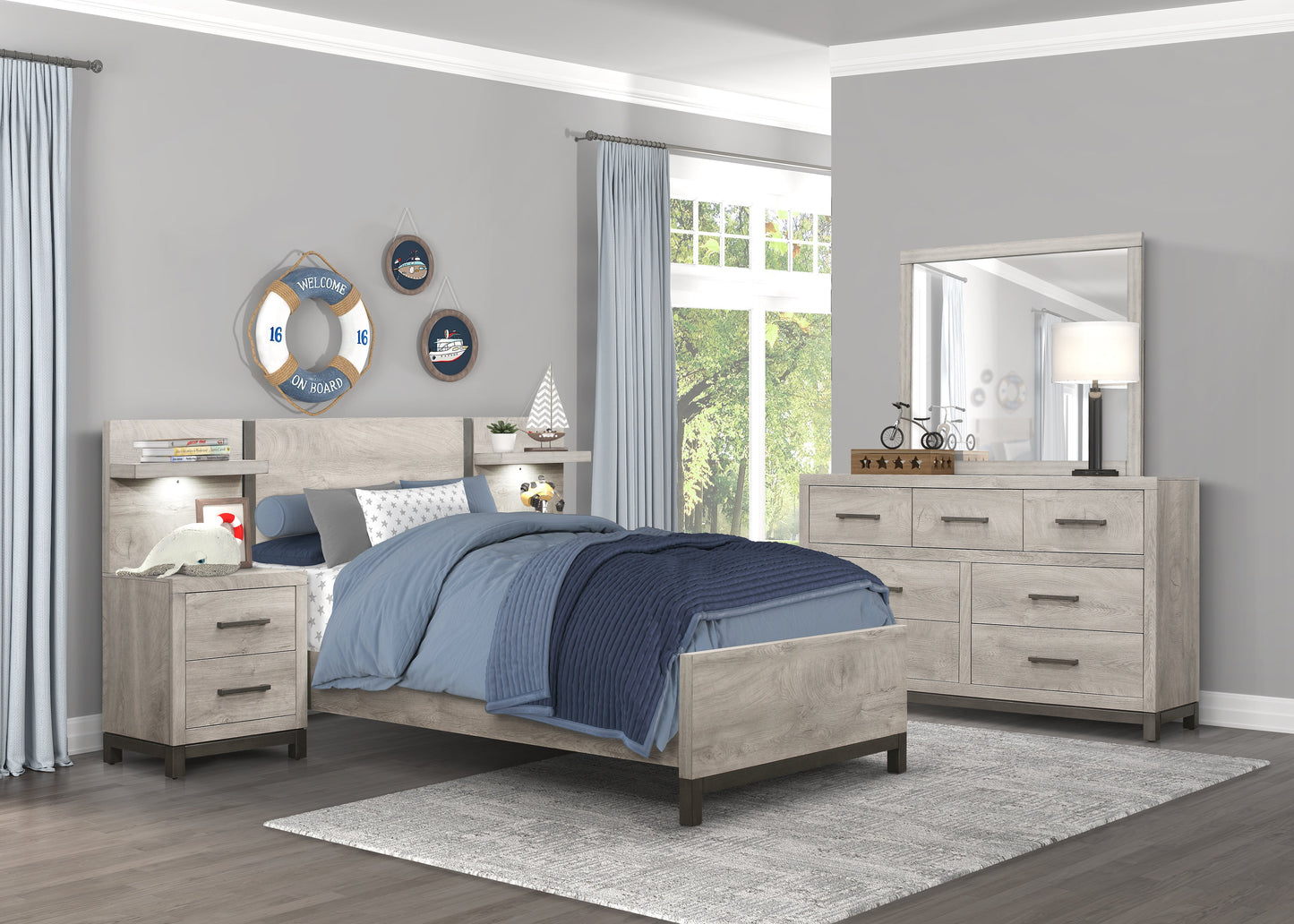 Zephyr Light Gray Dresser