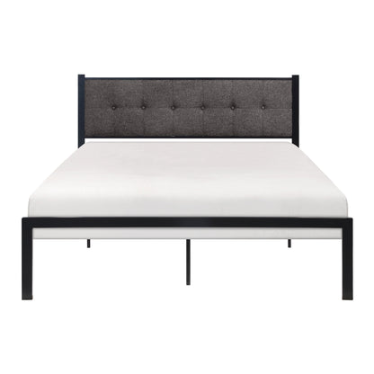 Samuel Black Metal Queen Platform Bed