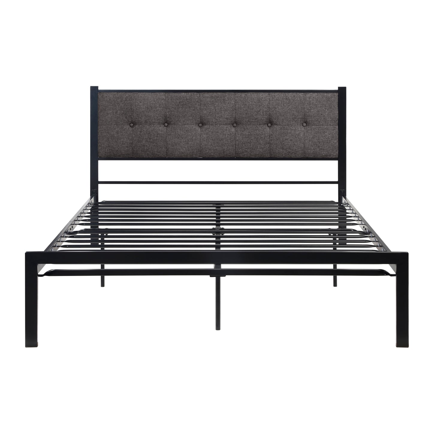 Samuel Black Metal Queen Platform Bed