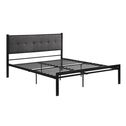 Samuel Black Metal Queen Platform Bed