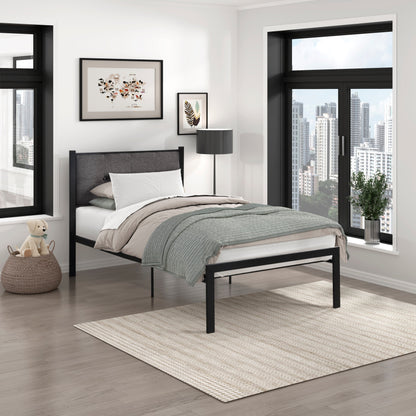 Samuel Black Metal Twin Platform Bed