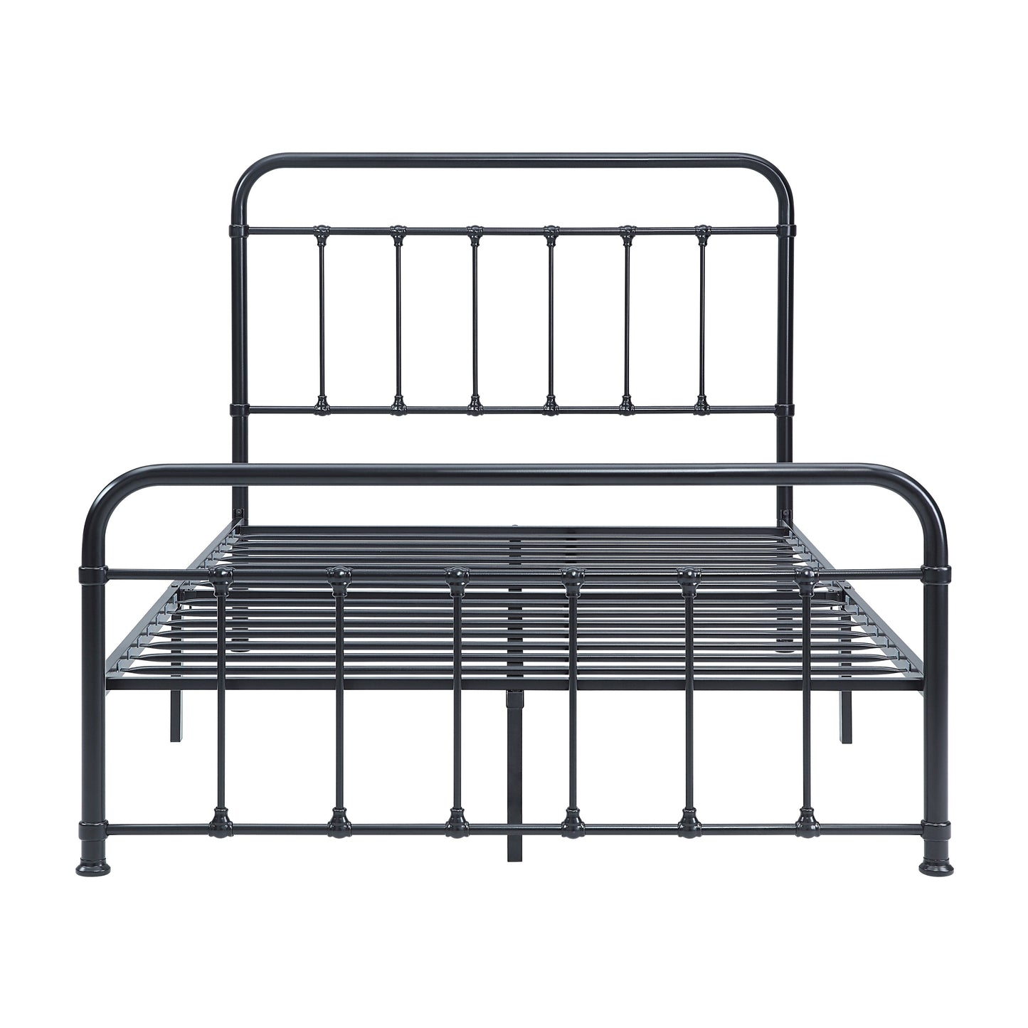 Fawn Black Metal Full Platform Bed