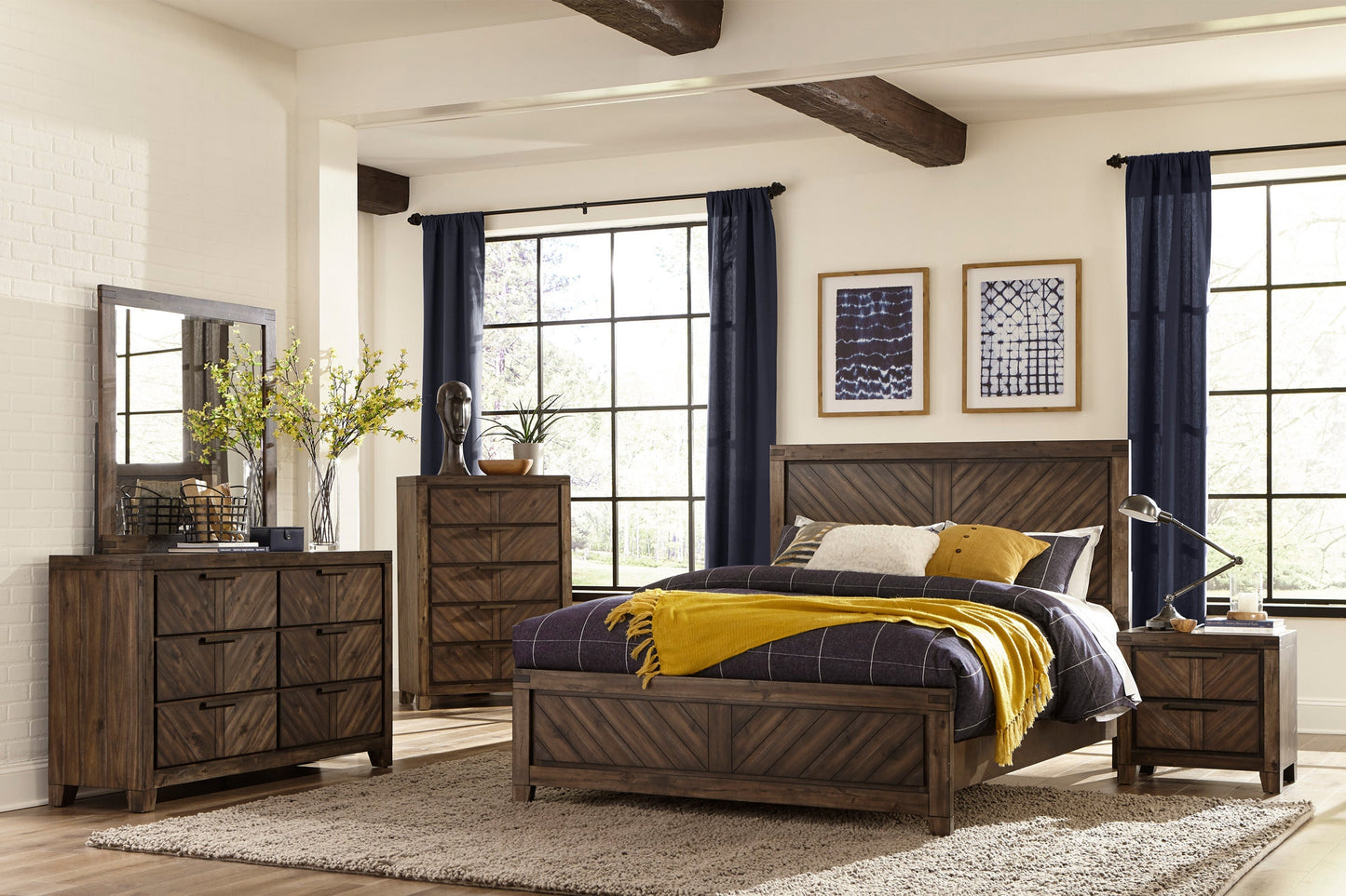 Parnell Rustic Queen Panel Bed