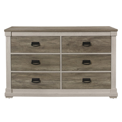 Arcadia White/Weathered Gray Dresser