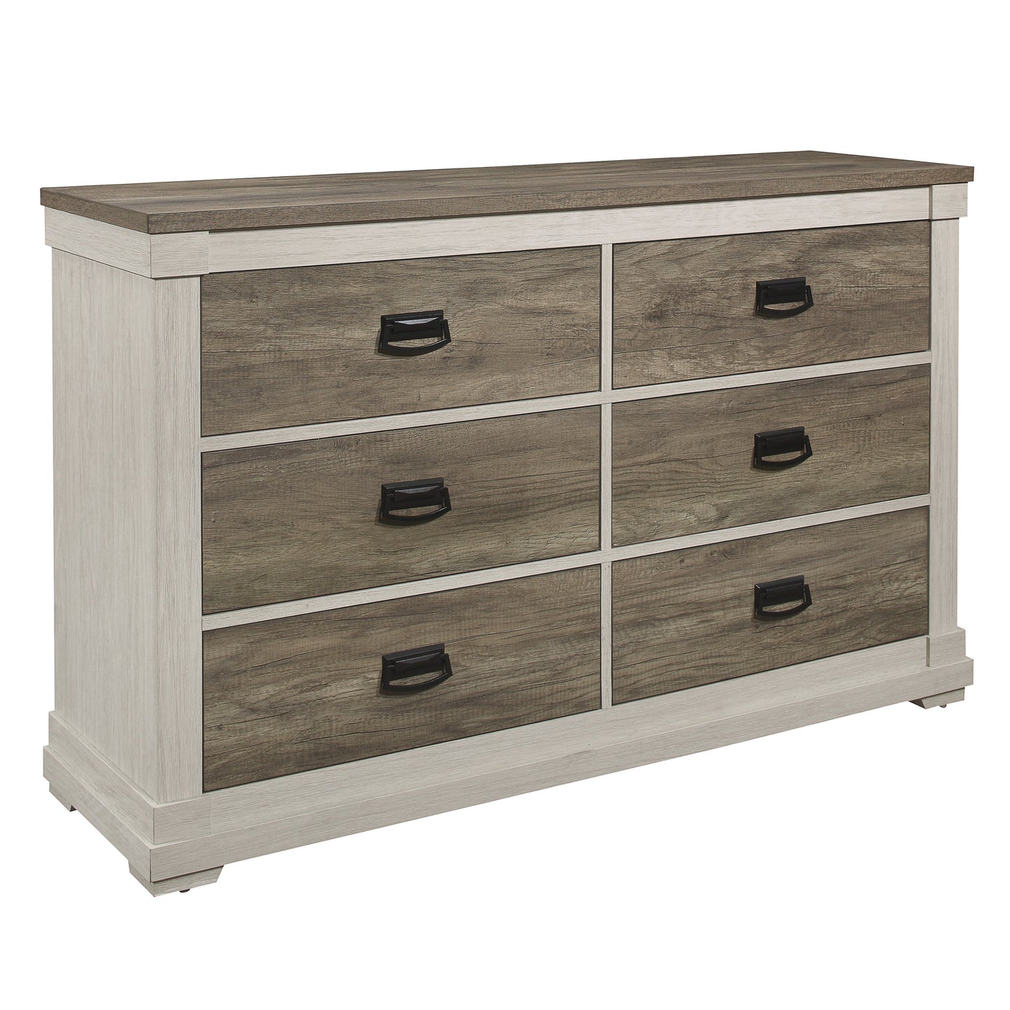 Arcadia White/Weathered Gray Dresser