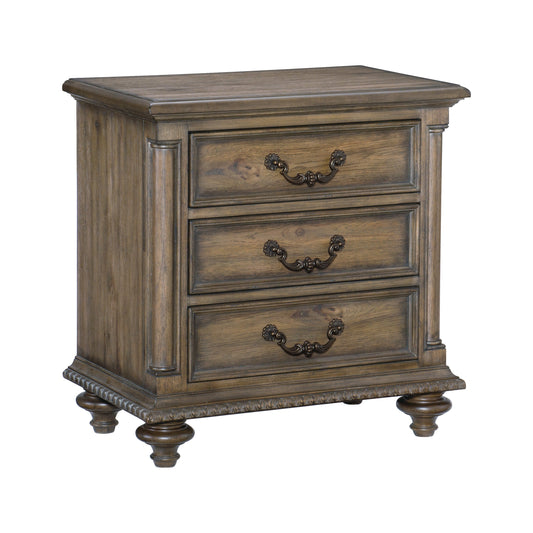 Rachelle Weathered Pecan Nightstand