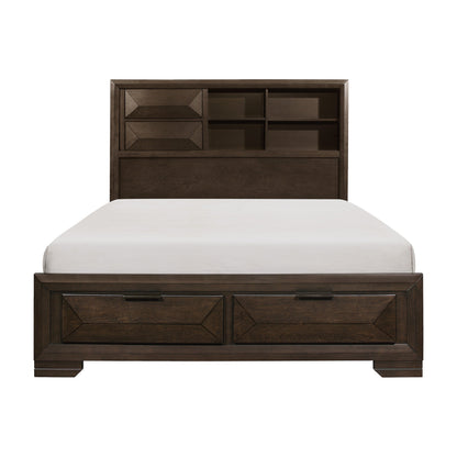 Chesky Queen Bookcase Storage Platform Bed