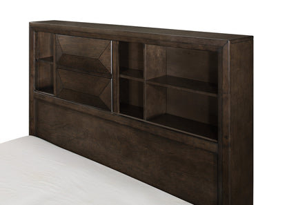 Chesky Queen Bookcase Storage Platform Bed