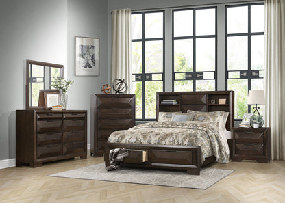 Chesky Bookcase Storage Platform Bedroom Set