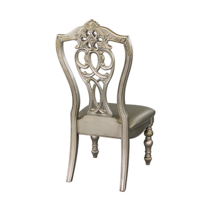 Catalonia Platinum Gold Side Chair, Set of 2