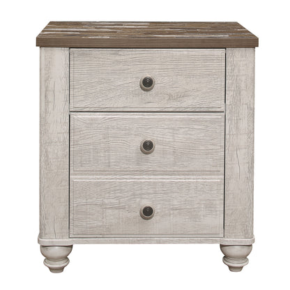 Nashville Antique White/Brown Nightstand