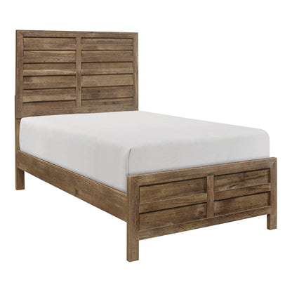 Mandan Weathered Pine Twin Panel Bed