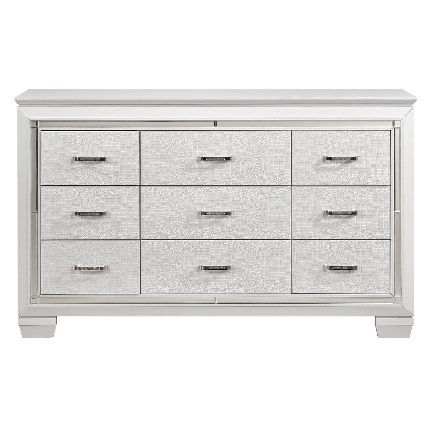 Allura White LED Upholstered Panel Youth Bedroom Set