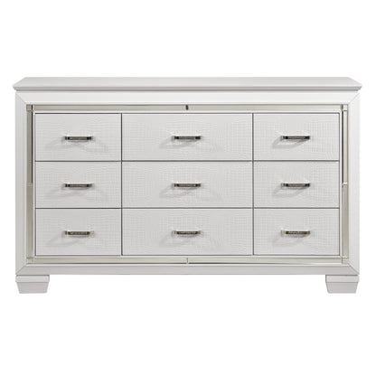 Allura White LED Upholstered Panel Youth Bedroom Set