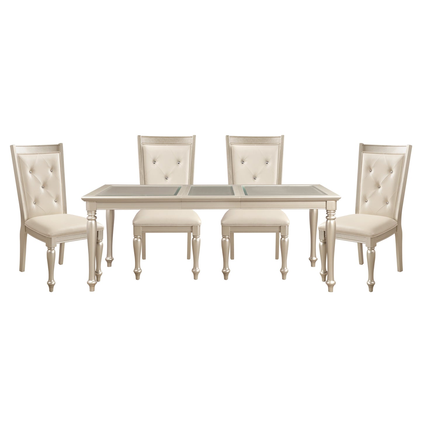 Celandine Silver Extendable Dining Set