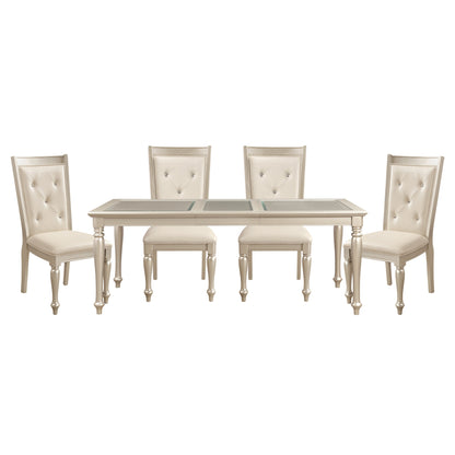 Celandine Silver Extendable Dining Set