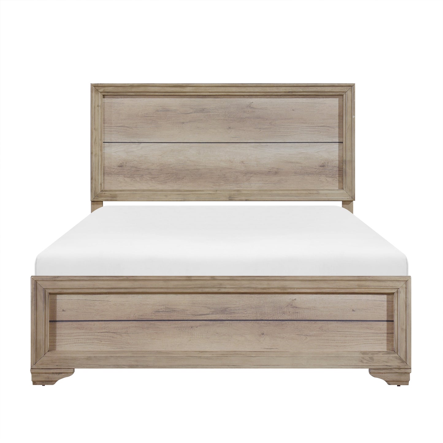 Lonan Rustic Queen Panel Bed