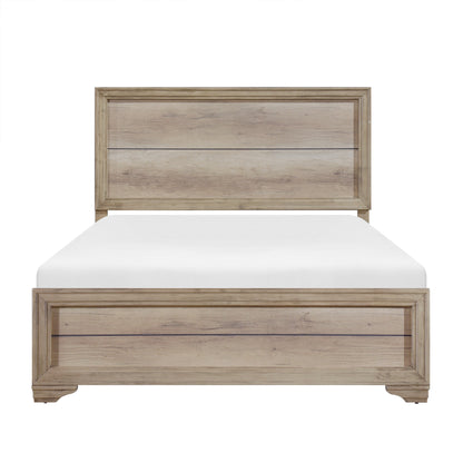 Lonan Rustic Queen Panel Bed