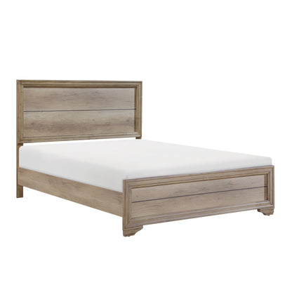 Lonan Rustic Queen Panel Bed