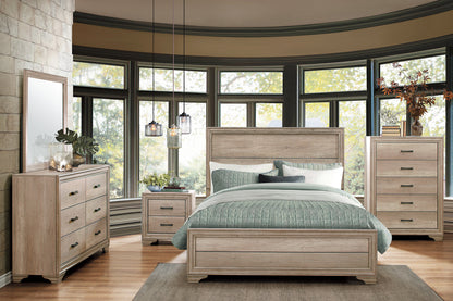 Lonan Rustic Queen Panel Bed