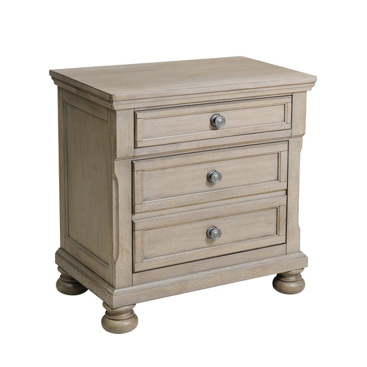 Bethel Wire Brushed Gray Nightstand