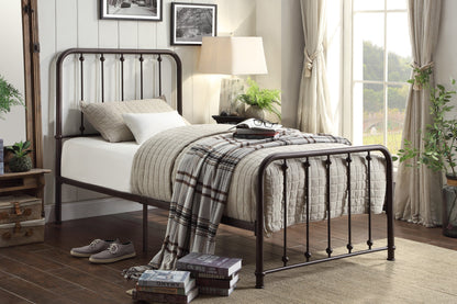 Larkspur Antique Bronze Twin Metal Platform Bed