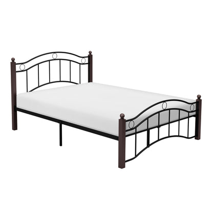 Averny Black/Brown Full Metal Platfom Bed