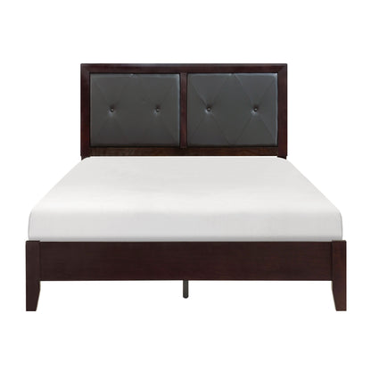 Edina Espresso Upholstered Panel Bedroom Set